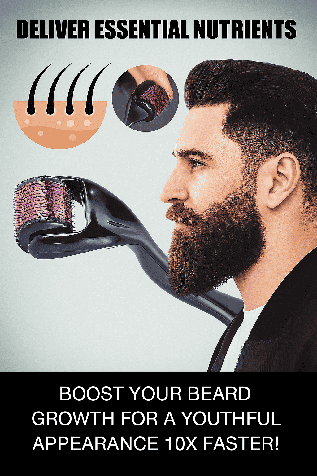 Derma Roller Titanium Hair Growth Micro Needle Derma Roller.